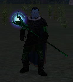 Prondr Knorr, kobold runemaster, staff out